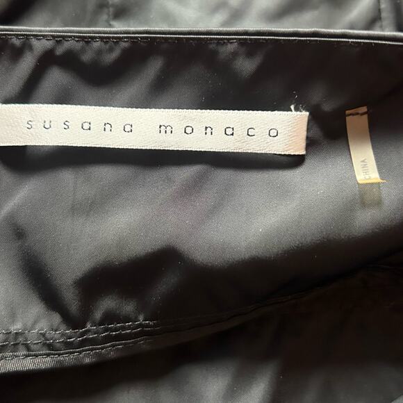 Susana Monaco Black Sleeveless Belted Mini Dress Size 2 - Picture 3 of 6